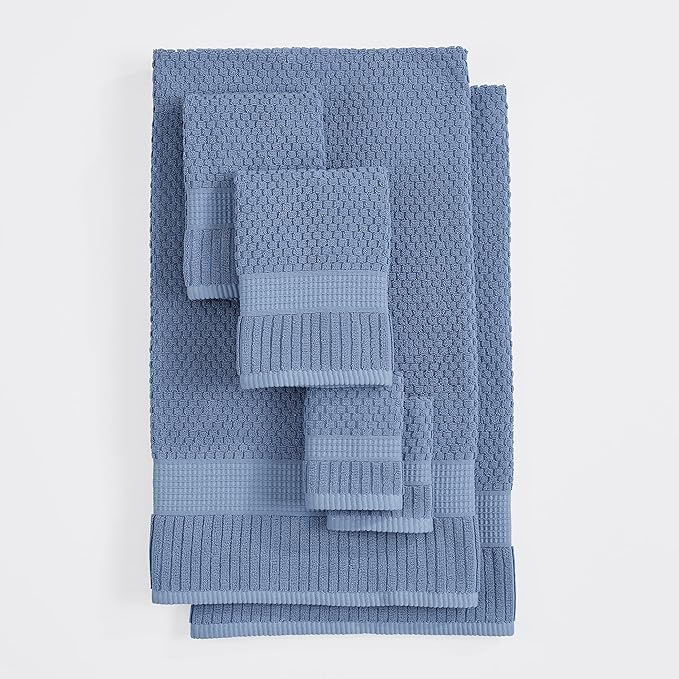 NY Loft 100% Cotton Towel Set 6 Piece | Super Soft & Absorbent Quick-Dry 2 Bath