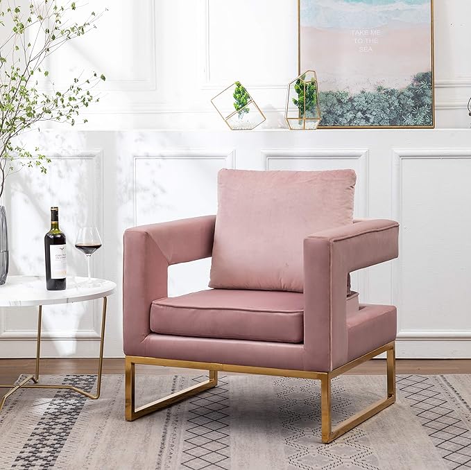 Roundhill Furniture Lenola Upholstered Accent Arm Chair