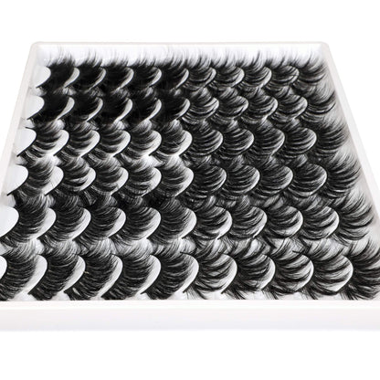 30 Pairs 20MM False Eyelashes Wholesale 6 Styles Mixed Lashes 8D Fluffier Volume Dramatic Faux Mink Eyelashes Thick Full Strip Lashes Pack