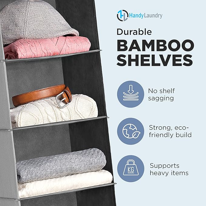 Handy Laundry Hanging Closet Organizer