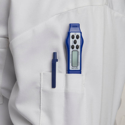 Taylor 9877FDA Compact Waterproof Digital Food Thermometer, 2.81 Inch Stem Length with an FDA Recommended 1.5mm Probe Diameter, NSF, Blue