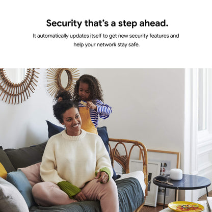 Google Nest WiFi Router 4x4 AC2200 Mesh Wi-Fi Router with 2200 sq ft Coverage (Renewed)
