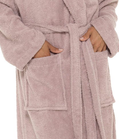 Ladies Undercover Towelling Robe LN566 Mink 12-14