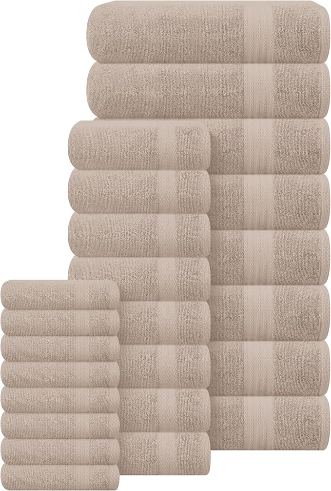GLAMBURG Ultra Soft 24-Piece Towel Set