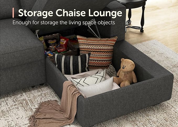 HONBAY Sectional Sleeper Sofa