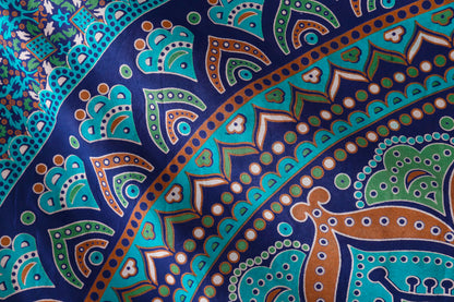 Popular Handicrafts Tapestry Wall Hanging Hippie Ombre Mandala Bohemian Hippy Intricate Indian Tapestries Bedspread Tarquoise