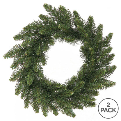 Vickerman 16" Camdon Fir Artificial Christmas Wreath - Unlit - Pack of 2 - Faux Holiday Wreath - Indoor Seasonal Home Decor - Reliable and Durable - Realistic Looking Wreath