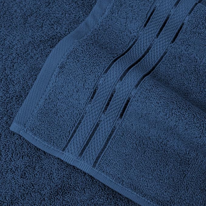 Elegant Comfort Three Line Popcorn Extra Large Luxury Bath Towel