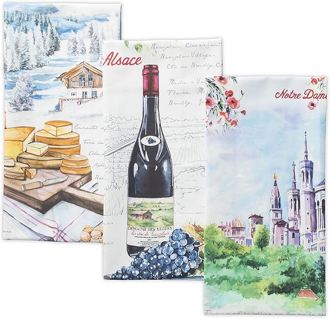 Maison d' Hermine Kitchen Towels Set of 3 100% Cotton 27.50" x 20" Reusable