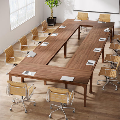 Tribesigns 6.5FT Conference Table, 78.7-Inch Rectangle Meeting Seminar Table, Large Business Tables for 6-8 People (Only Table)