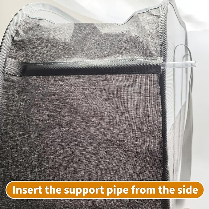 Large Collapsible Laundry Hamper, Breathable Mesh Design, Sturdy Steel Frame