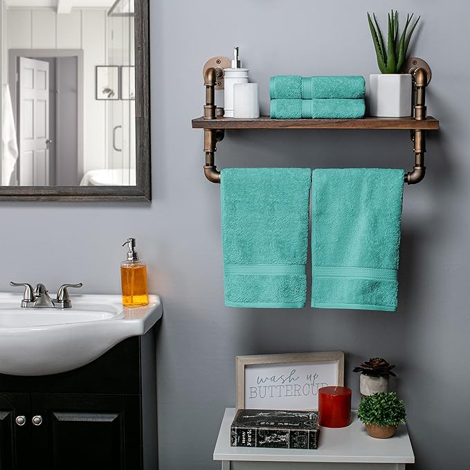 SUPERIOR Egyptian Cotton Pile Hand Towel Set of 4, Ultra Soft Luxury Towels