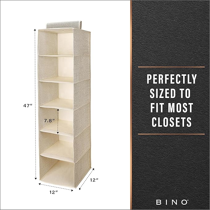 BINO 6-Shelf Sweater Closet Organizer