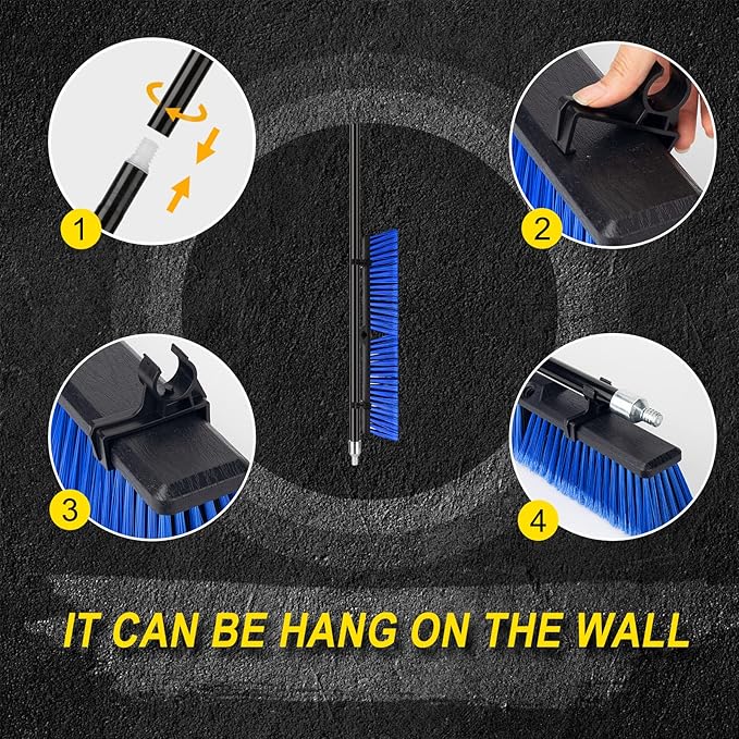 18 Inches Outdoor Push Broom Heavy Duty Shop Broom