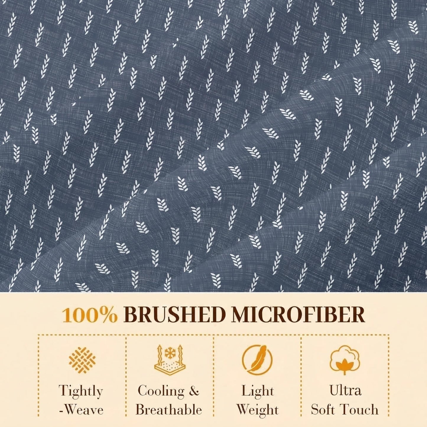 YIYEA Twin Sheets Set, Premium Double Brushed Microfiber Bed Sheet Set for All Season, Soft Breathable, 16" Deep Pocket, Shrinkage and Fade Resistant, 3PC, Twin