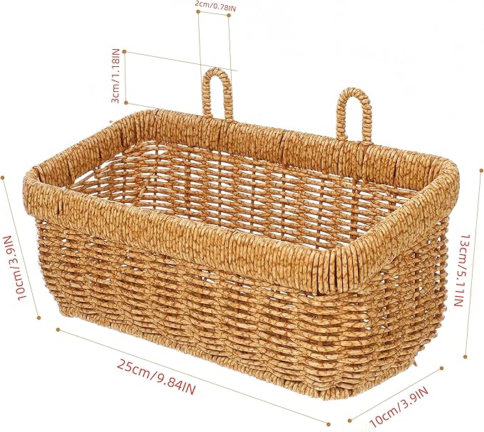 11 inches Wall Hanging Baskets Woven Basket Boho Style Fruit Basket Storage