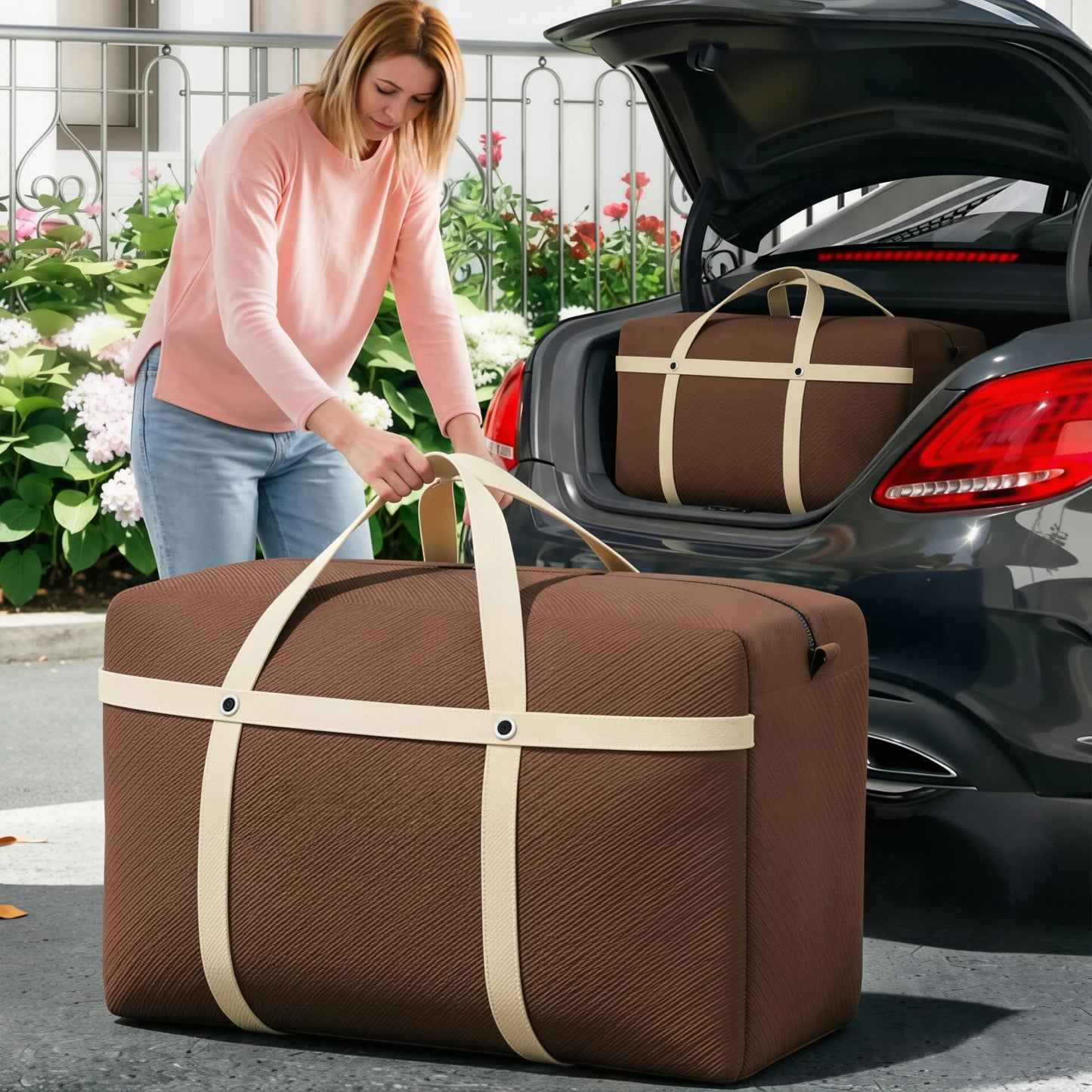 MKOSQC 2 Pack Heavy Duty Moving Storage Bags with Reinforced Handles