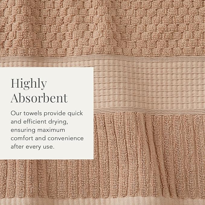 NY Loft 100% Cotton Towel Set 6 Piece Towel Set | Super Soft & Absorbent