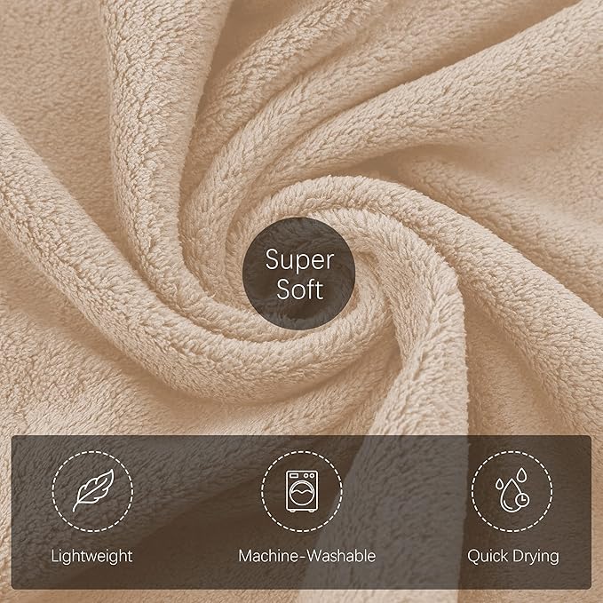 TENSTARS Luxury Silk Hemming Towel Set