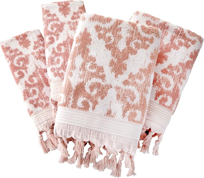 SKL Home Mirage Fringe 2 Bath, 2 Hand Towel Set