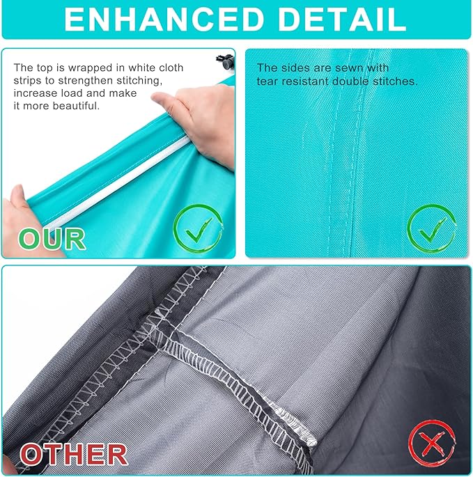 4 Pack XL Travel Laundry Bag, Machine Washable Dirty Clothes Organizer