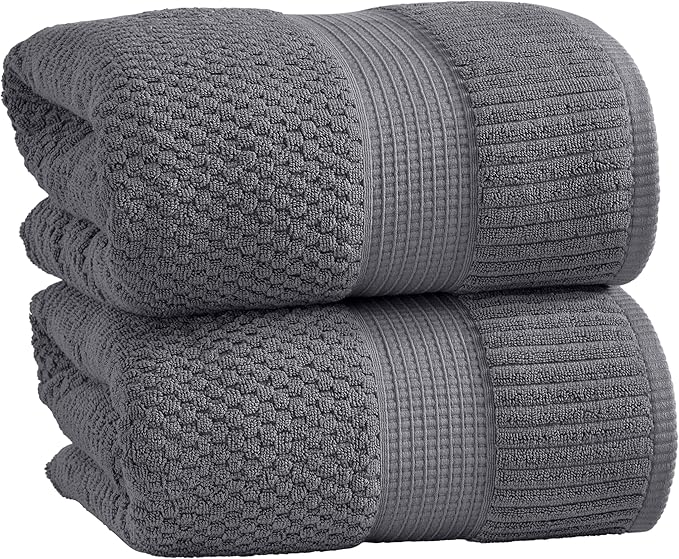 NY Loft 100% Cotton 2 Pack Bath Sheet Towel Set | Extra Large Oversize Bath