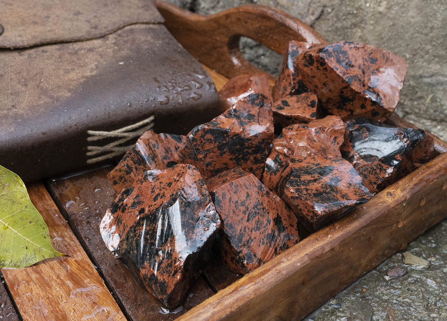 Mahogany Obsidian Rough Stones and Crystals, Raw Stones For Jewelry Making, Tumbling Bulk, Polishing, Cabbing, Lapidary, Fountain Rocks, Decoration, Wire Wrapping, Gem Mining, Reiki Healing 1 lb
