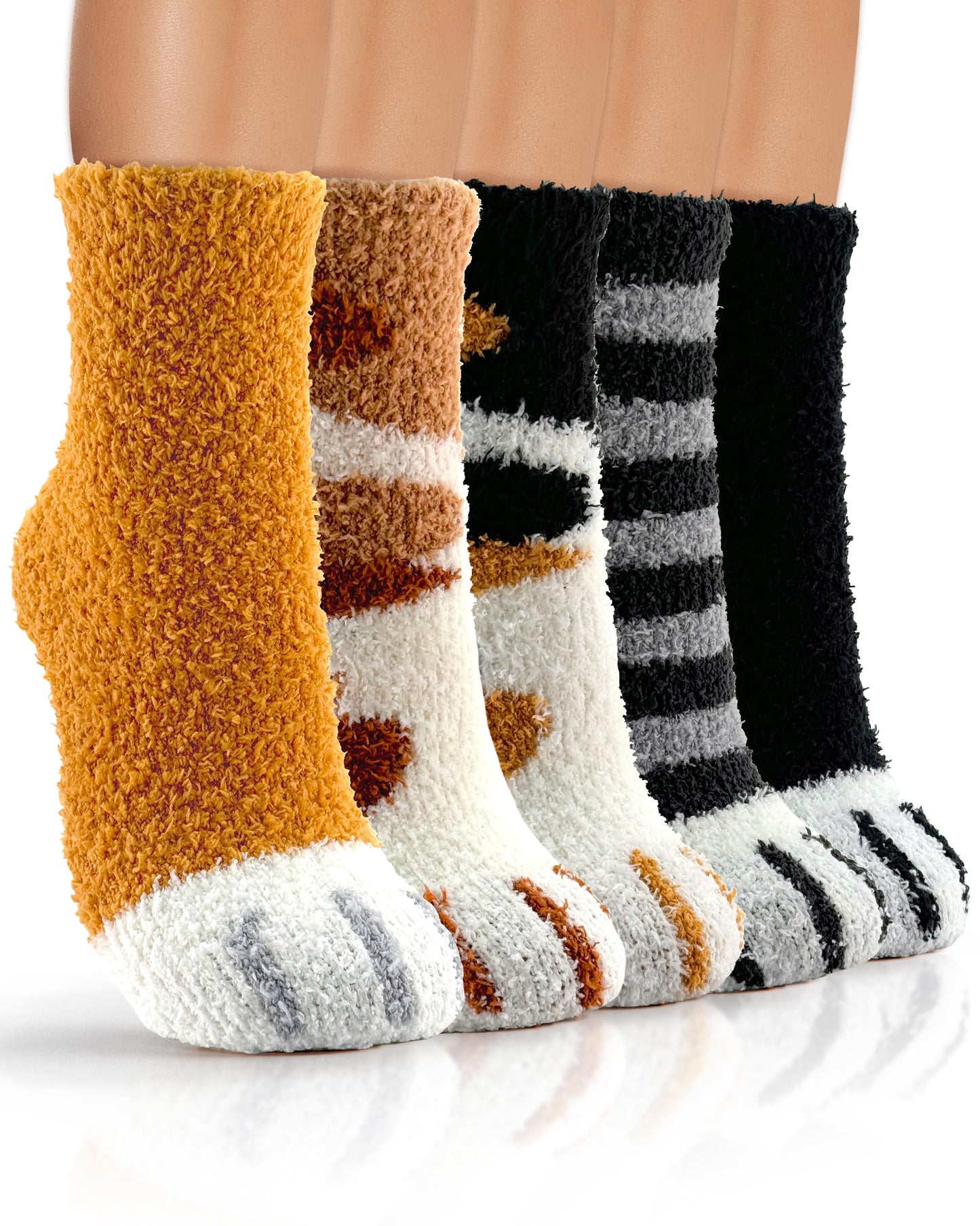 TEHOOK Warm & Cozy Valentines Gifts for Women, Fluffy Fuzzy Plush Sleeping Slipper Socks - Soft Warm Fabric