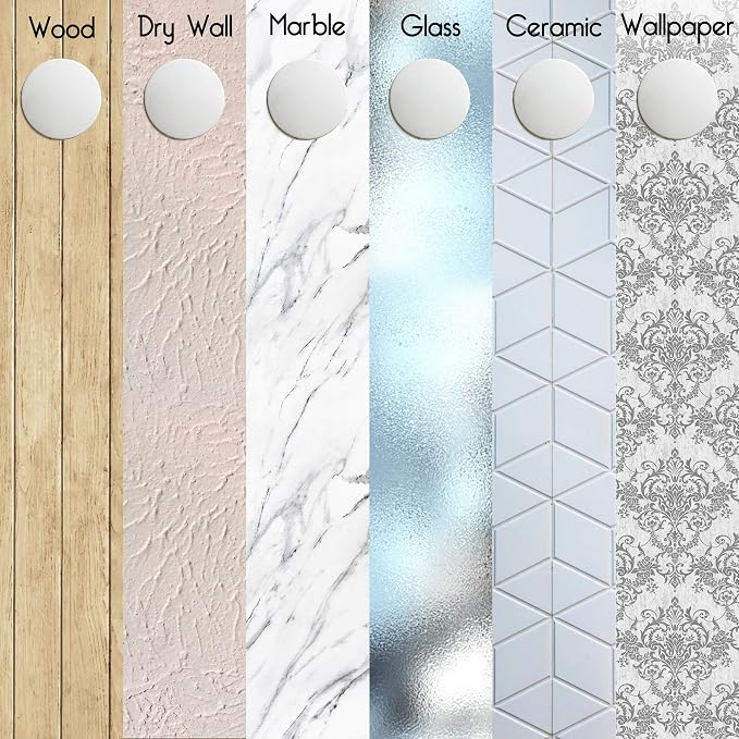 Door Stoppers - Large 3.15" (8 Pack) - Door Stoppers for Wall with Strong Back Adhesive - Quiet and Shock Absorbent Silicone Wall Protectors from Door Knobs - Protects Every Surface - White
