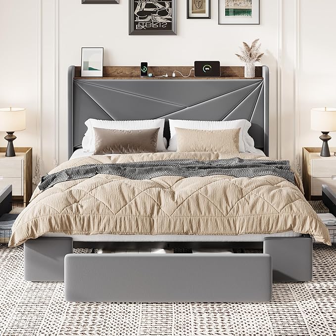 SHA CERLIN Queen Bed Frame