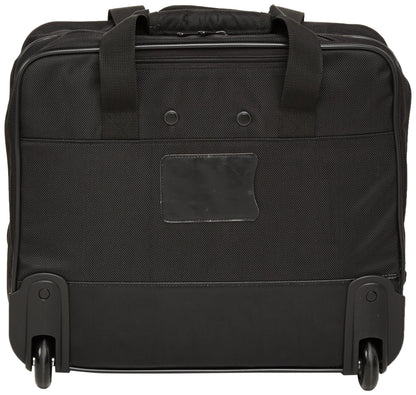 Amazon Basics Laptop bag with quick-rolling wheels and easy-access front pocket - fits Laptops up to 15.6 inch (39.6 cm), Black