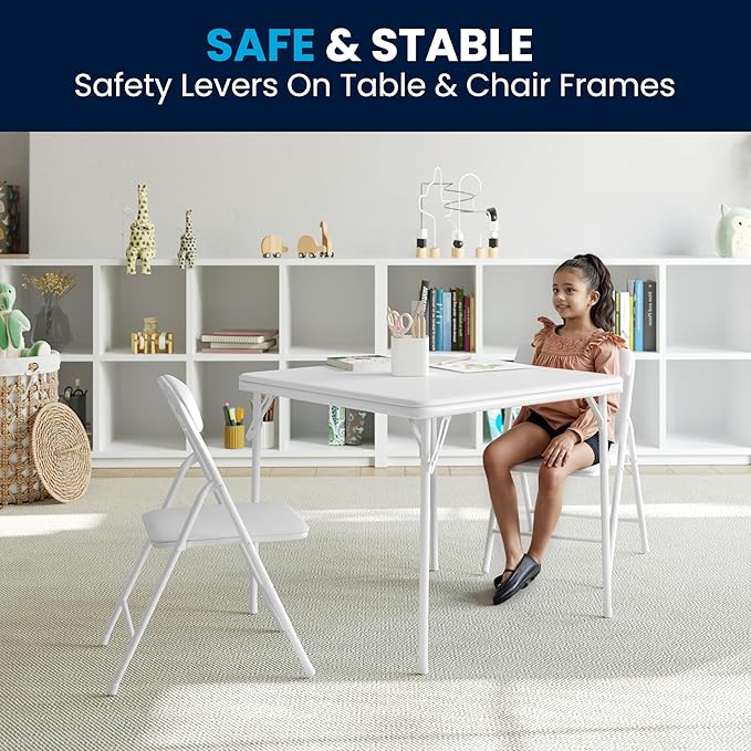 Flash Furniture Mindy Kids 3-Piece Folding Table and Chairs Set