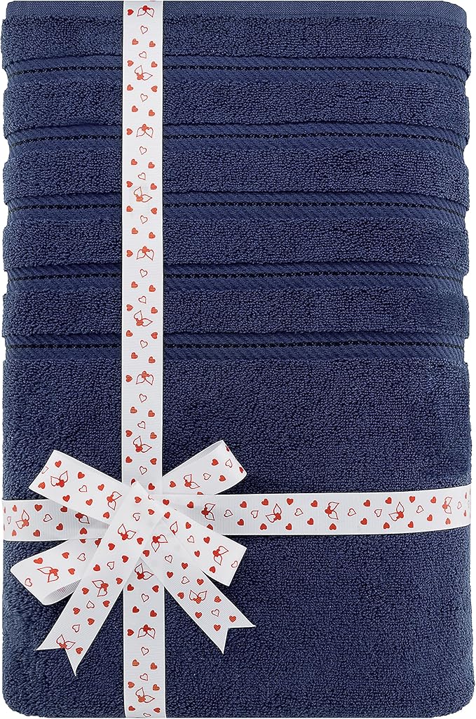 American Soft Linen 35x70 Jumbo Large Bath Towel, 600 GSM 100% Cotton Turkish