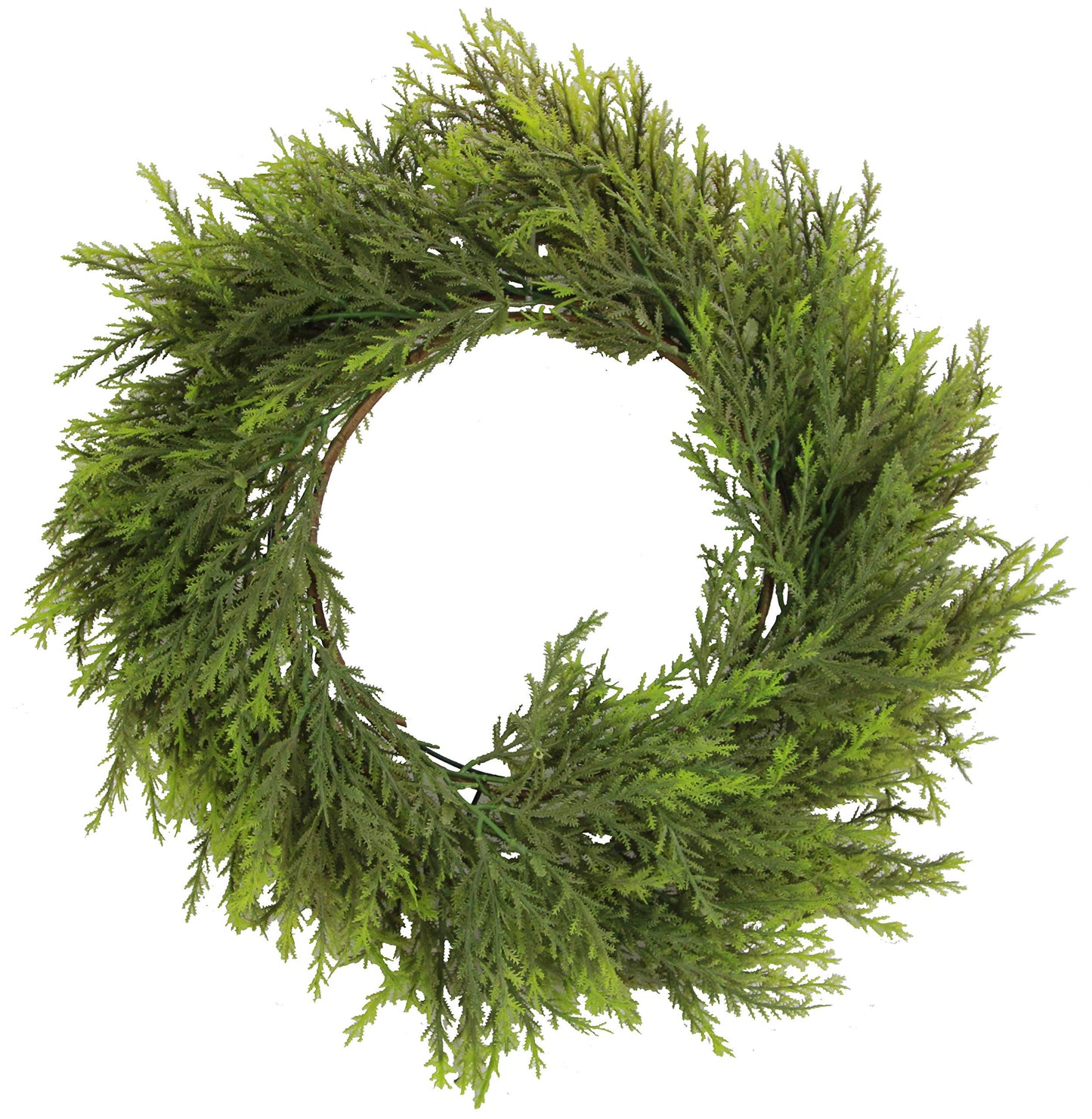 Admired by Nature 25" Faux Chinese Cedar Holiday Christmas Wreath for Front Door Home Decor, Wall Christmas Décor Indoor/Outdoor Winter Wreath - Green