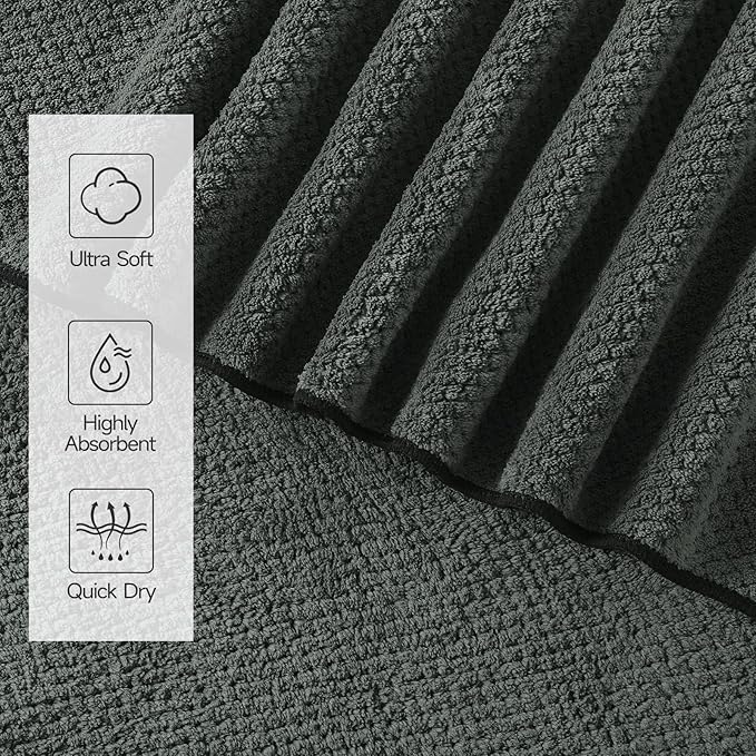 REDKISS Soft 6 Piece Bath Towels Set, 2 Large Bath Towel Sheet, 2 Hand Towels