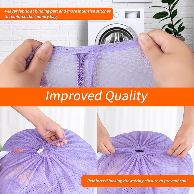 Polecasa Heavy Duty Diamond Large Mesh Laundry Bag