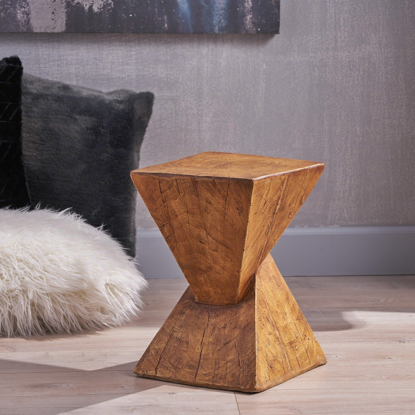 Christopher Knight Home Jerod Light-Weight Concrete Accent Table, Natural