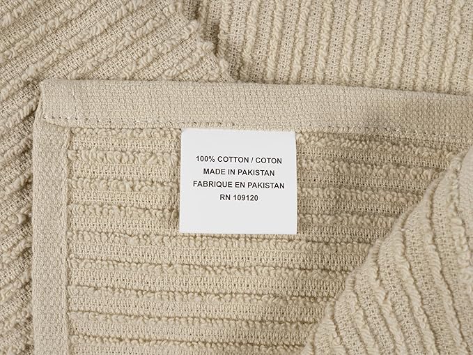 KAF Home Premium Kitchen Towels, Large 100% Cotton, Flat & Terry Absorbent Dish