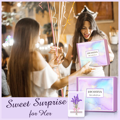 LUCOTIYA Birthday Gifts for Women, Gift Basket for Women Wine Tumbler Self Care Package Gifts for Women, Mom, Bestie, Her, Sister, Wife, Auntie, Thank You Gifts for Women, AM6ZL