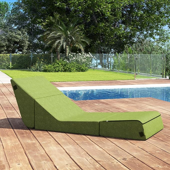 jela Outdoor Sofa, Waterproof Folding Lounge Chair and Sofa, UV Resistant Patio