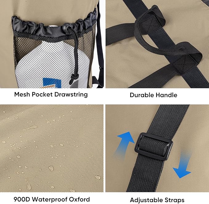 BALEINE 150L Laundry Bag Backpack, 900D Oxford Fabric Large Travel Laundry Bags