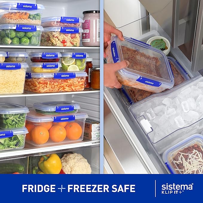 Sistema KLIP IT PLUS Food Storage Containers | 7.5 L Rectangle | Stackable &