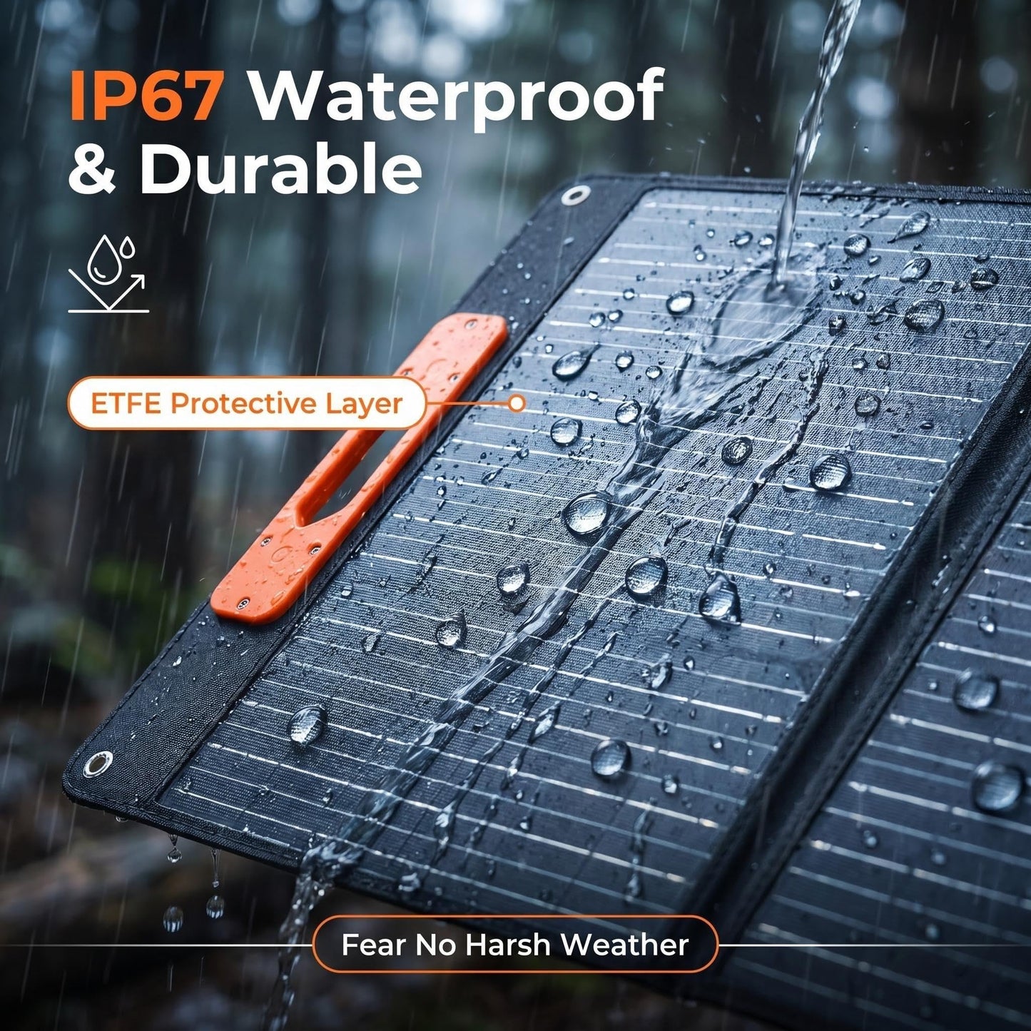200W Portable Solar Panel, Camping Essentials,200 Watt Foldable Solar Charger for Power Station, 23.5% High Efficiency IP67 Waterproof with 10-in-1 DC Connectors for Camping RV Blackout (200W)