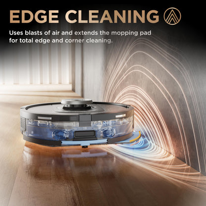 Shark Robot Vacuum & Mop Combo, PowerDetect NeverTouch Pro,Self-Emptying,Self-Refill with Self-Clean Pad Wash & Dry, 60-Day Debris Capacity,30-Day Refill Tank, 5PowerDetect Technologies,White,AV2800ZE