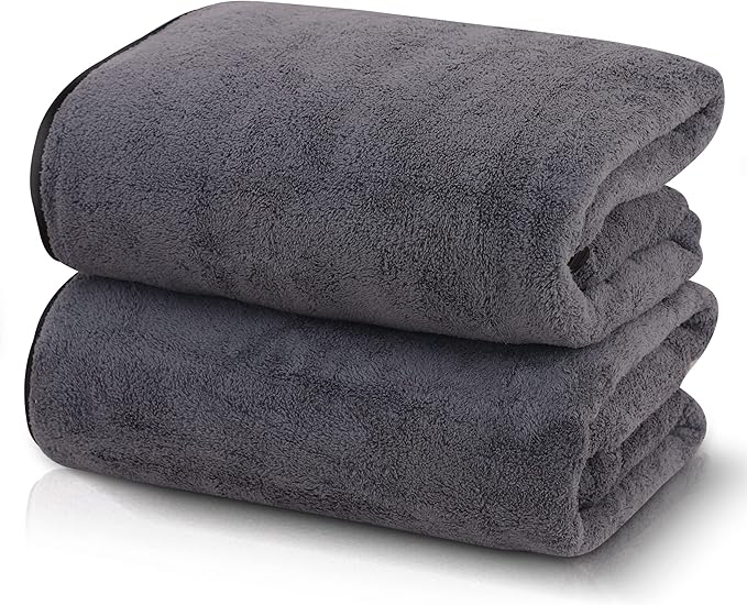 TENSTARS Silk Hemming Bath Towels