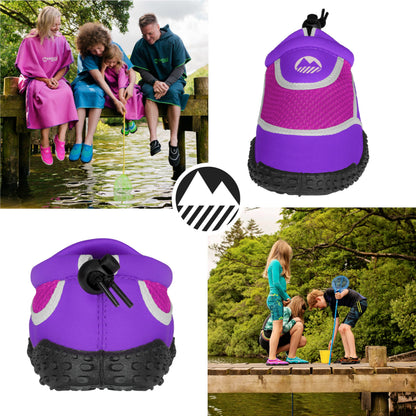 Lakeland Active Girl's Eden Aquasport Water Shoes Holiday Surf Sea Barefoot Swimming Paddleboard - Purple/Pink/White - 3 UK