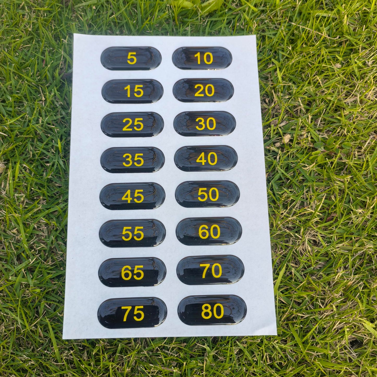 5-80 Weight Stack Stickers for Gym Machine
