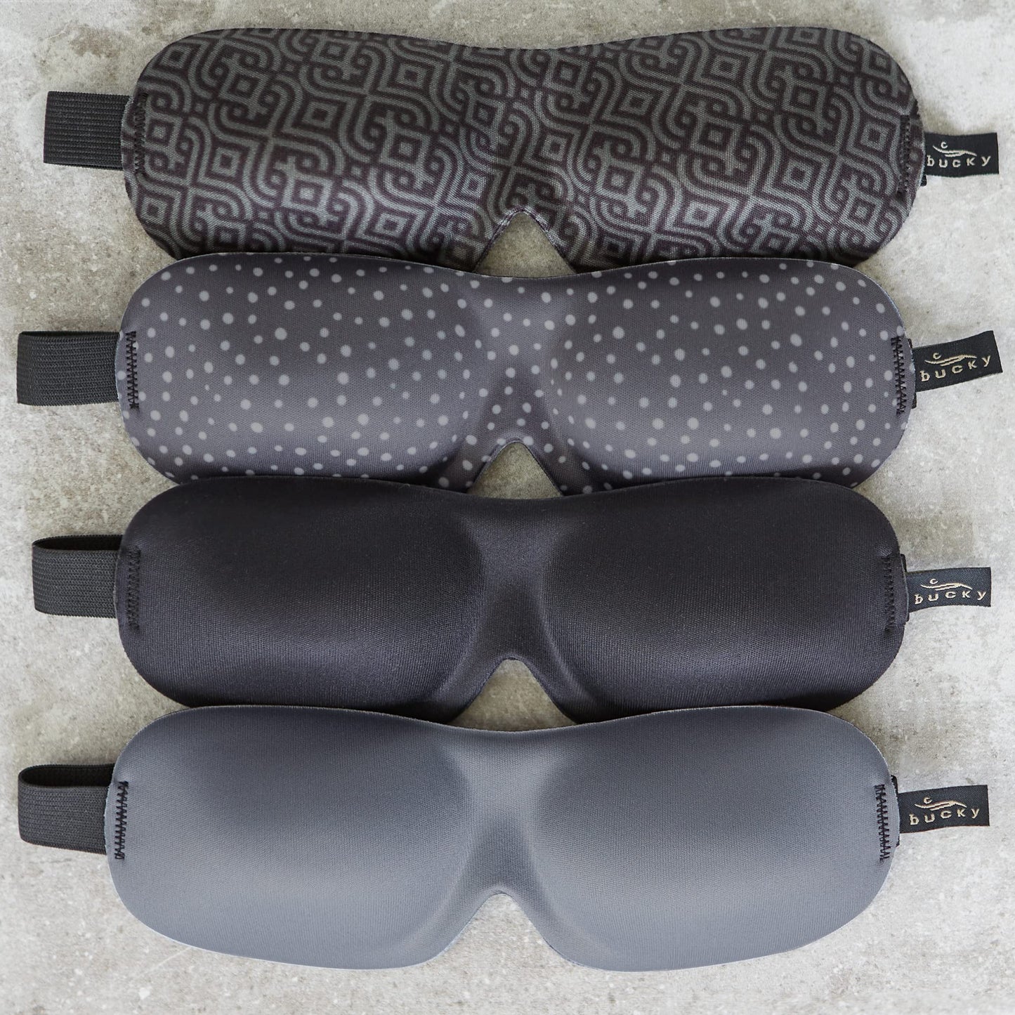 Bucky 40 Blinks No Pressure Printed Eye Mask for Travel & Sleep, Foil, One Size