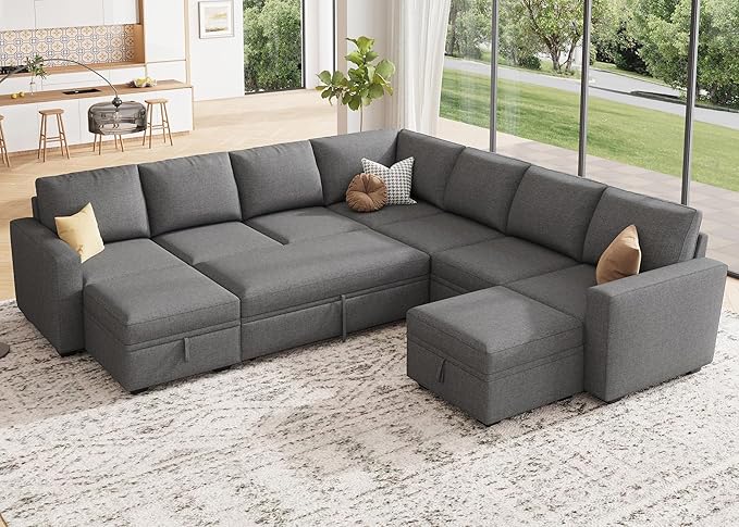 HONBAY Modular Sectional Sleeper Sofa
