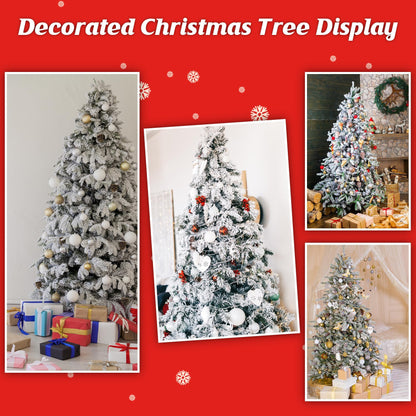 Snow Flocking Powder, 2 lbs Self-Adhesive Snow Flock for Christmas Decorations, Christmas Tree Decor Snow, Fake White Snow Flock for Winter Xmas Artificial Tree Wreath Garland Crafts Home Display